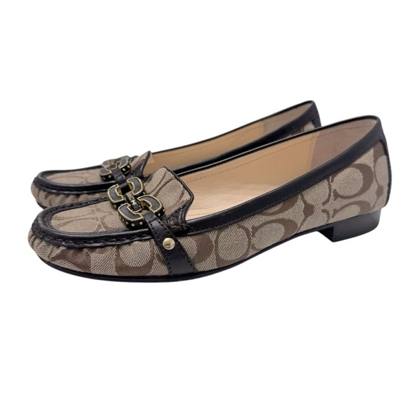Coach Ella Signature Monogram Flats Size 8B‎ Logo - Picture 1 of 10